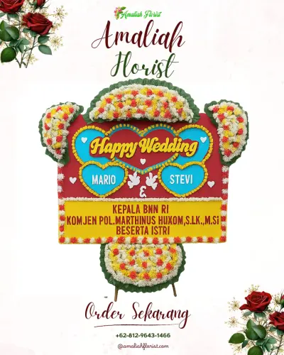 Karangan Papan Bunga Pernikahan di Malalayang Satu Timur